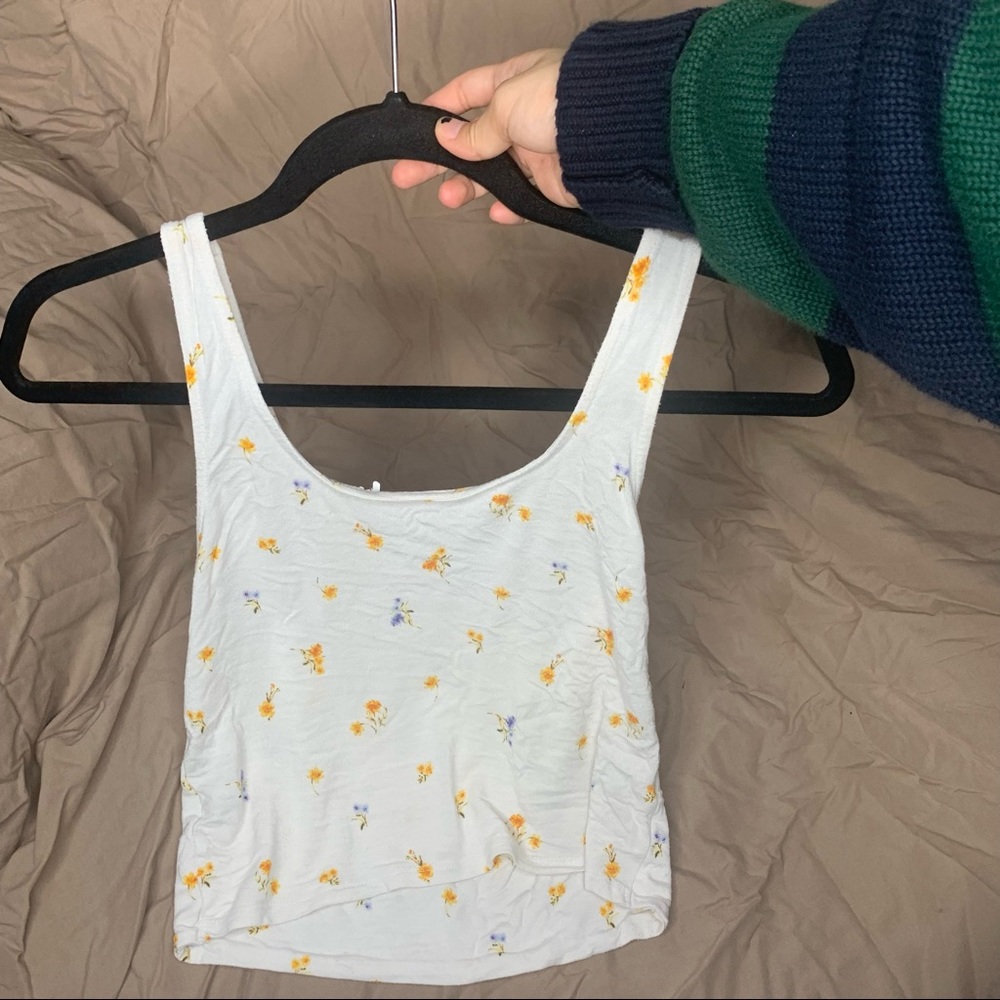 Pacsun floral cropped tank